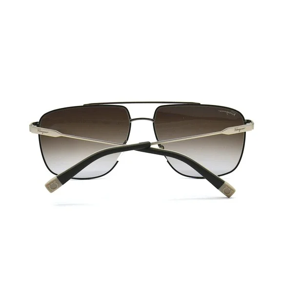 FERRAGAMO SF239S 758 GREEN/SILVER BROWN GRADIENT AVIATOR AUTHENTIC SUNGLASSES - Picture 6 of 10